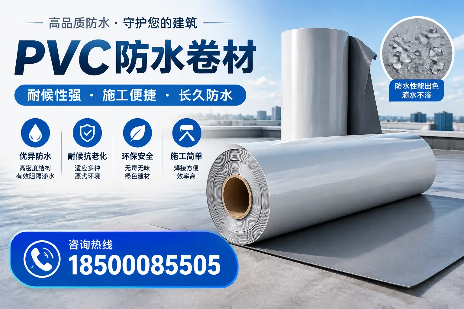 pvc防水卷材在陵水的行业应用前景分析